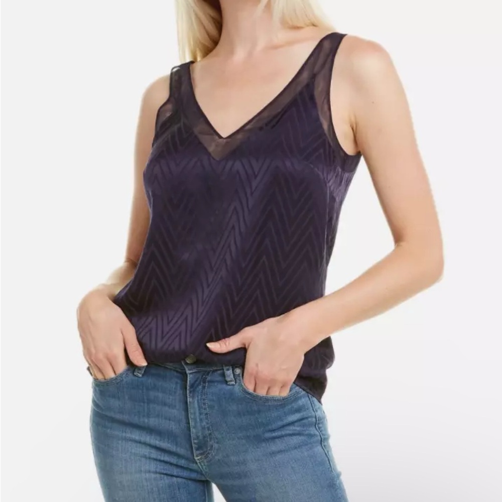 Ted Baker Piiaa Satin Sleeveless Navy Cami Top Size 1